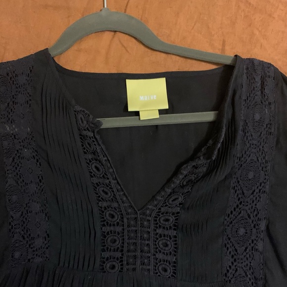 Anthropologie Black Teared Tunic - Picture 2 of 4